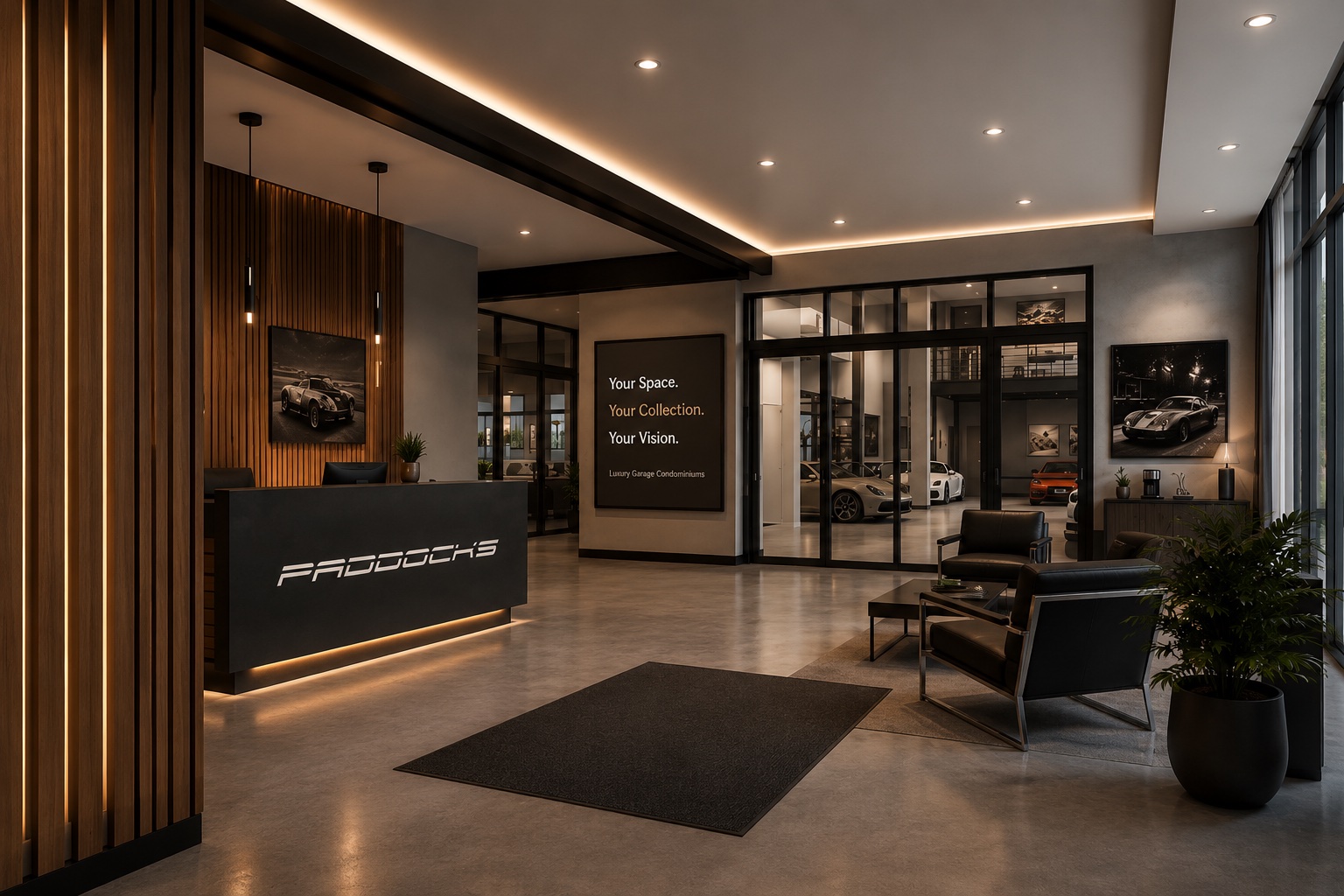 The Paddocks community lobby and gathering space